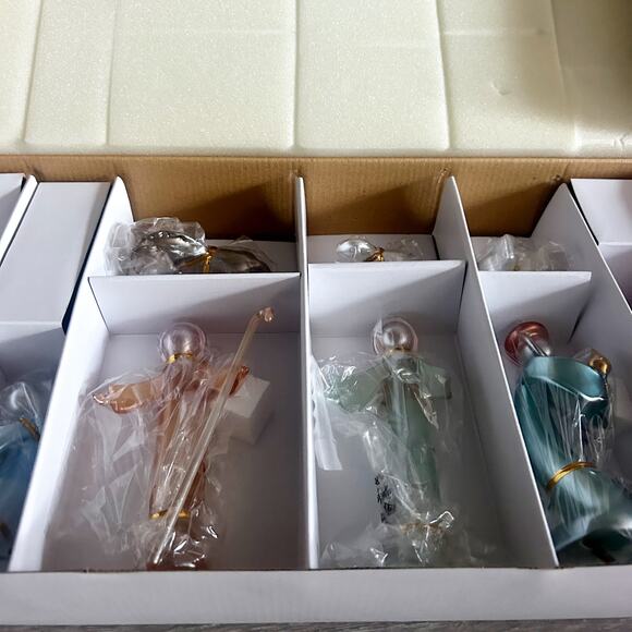 VTG HandCrafted Salviati Opalescent Art Glass Nativity 9 Piece Set Christmas NIB - Picture 11 of 12